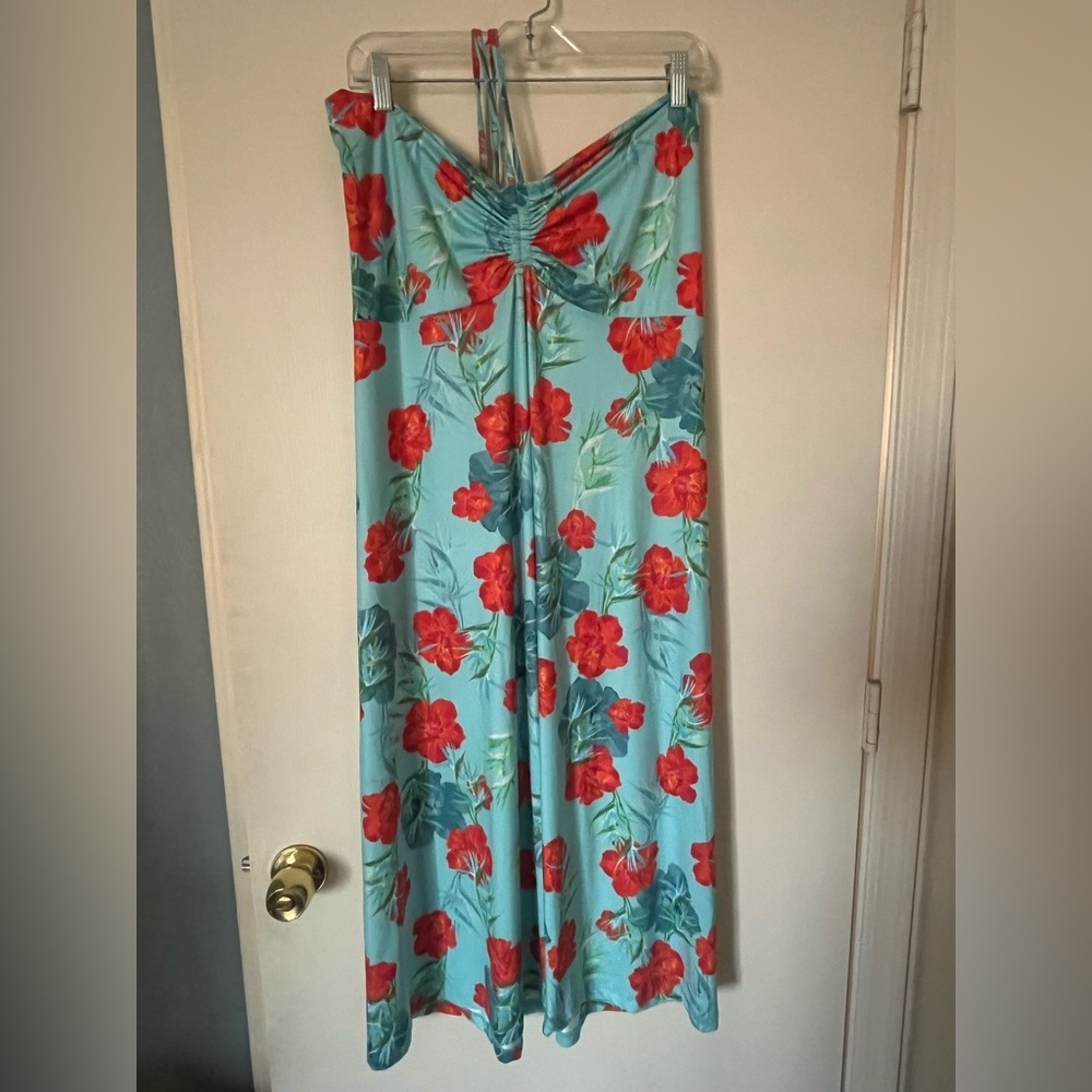 Pacific Trail Blue and Red Floral Dress